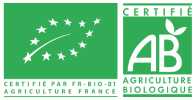 Certifié Agriculture biologique - Certifié par FR-BIO-01 Agriculture France